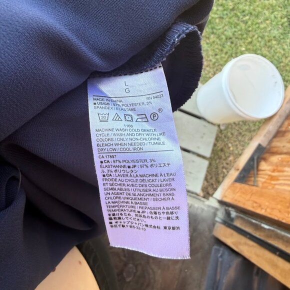 Banana Republic Blue Satin Spaghetti Strap Cocktail Dress (Size L) - Picture 4 of 4